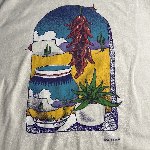 Vintage Other - Vintage Graphic 90s Shirt L Men Western Cactus Desert USA